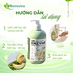 Combo 2 Nước rửa tay Sinh Học Bomixtra 500g - Hương Dưa Lưới