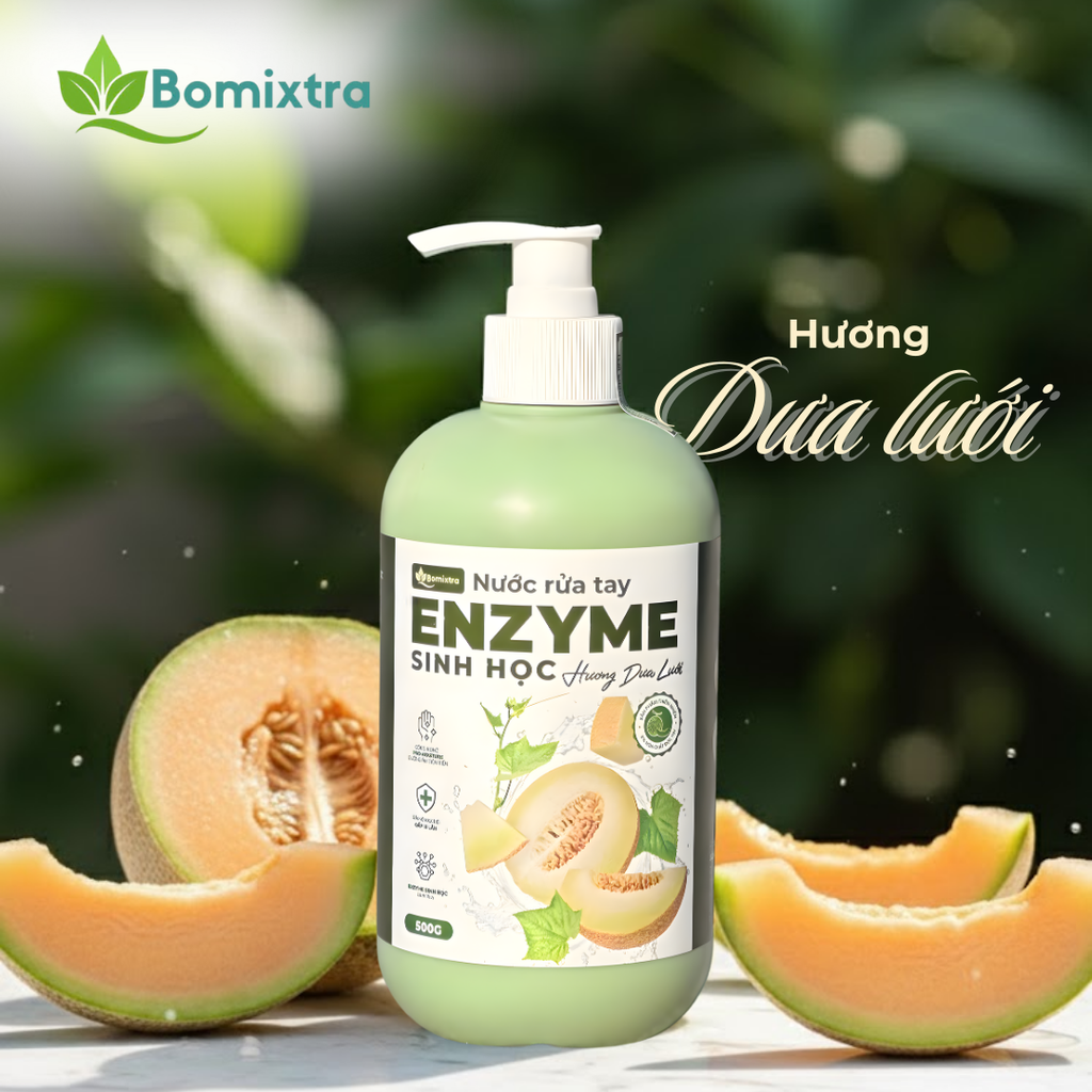 Combo 2 Nước rửa tay Sinh Học Bomixtra 500g - Hương Dưa Lưới
