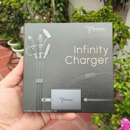 Sạc nhanh 65W AyraTec Infinity liền 3 dây cáp