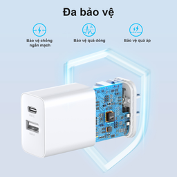 Củ sạc 20W (A+C) 1HORA GAR161 màu trắng