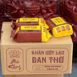 Thùng 10 gói khăn lau bao sái ban thờ Phúc Khang