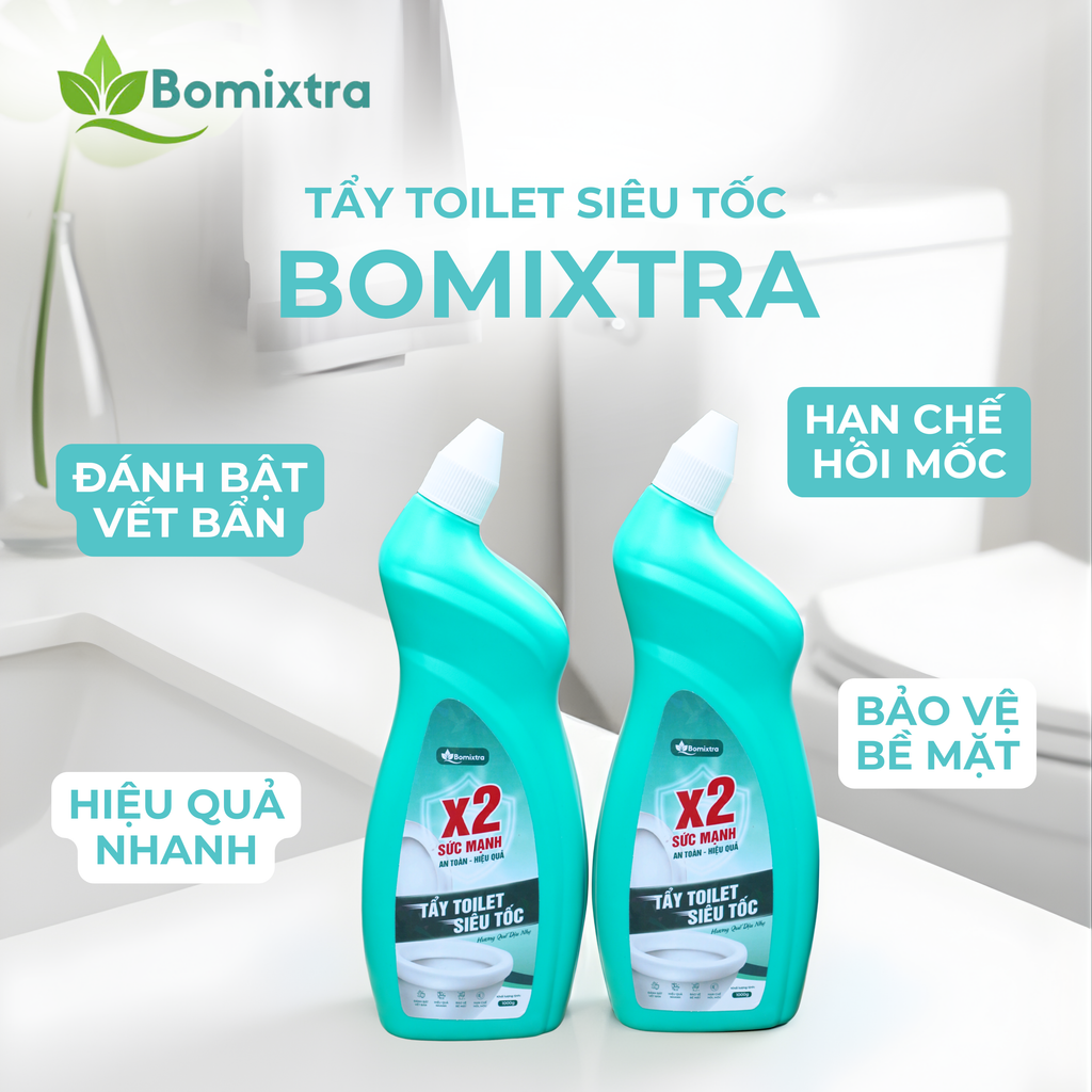 TẨY TOILET SIÊU TỐC BOMIXTRA – SẠCH NHANH, KHỬ MÙI HIỆU QUẢ 🔥 ( 1 Thùng 2 cha…