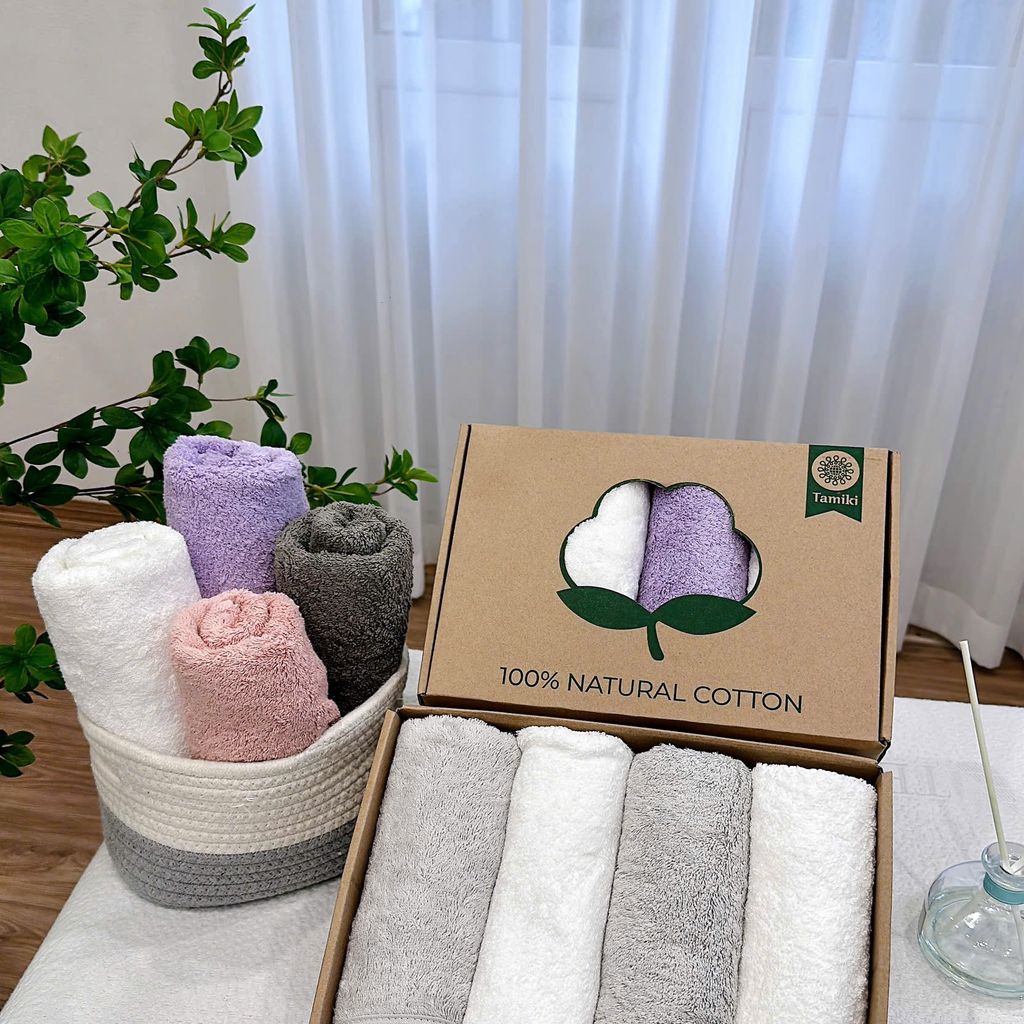 ✅ SET 4 KHĂN GỘI KG03-850 ( MẦU NGẪU NHIÊN )