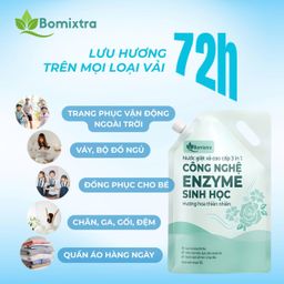COMBO2 Túi Nước Giặt Xả 3In1 Bomixtra, Nước Giặt Cao Cấp Công Nghệ Enzyme Giặt…