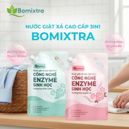 COMBO2 Túi Nước Giặt Xả 3In1 Bomixtra, Nước Giặt Cao Cấp Công Nghệ Enzyme Giặt…