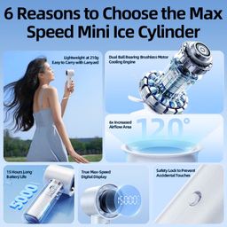 Quạt tích điện cầm tay RTAKO X5 High-Speed Cooling Fan 15000RPM