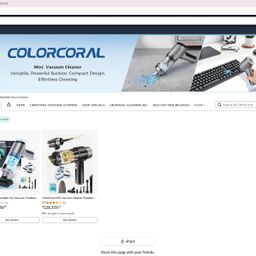 Máy hút bụi cầm tay 4 trong 1 COLORCORAL - VCM008 ( hàng Amazon Mỹ ) Hút, Thổi…