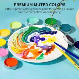 Bộ màu vẽ Gouache Arrtx ( hàng Amazon ), set 9 hũ màu, an toàn cho trẻ em