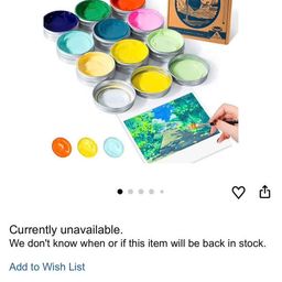 Bộ màu vẽ Gouache Arrtx ( hàng Amazon ), set 9 hũ màu, an toàn cho trẻ em