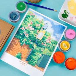Bộ màu vẽ Gouache Arrtx ( hàng Amazon ), set 9 hũ màu, an toàn cho trẻ em