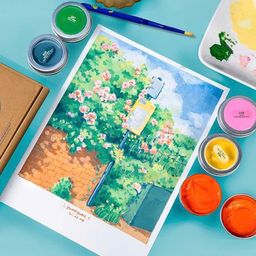 Bộ màu vẽ Gouache Arrtx ( hàng Amazon ), set 9 hũ màu, an toàn cho trẻ em