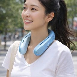 Quạt đeo cổ RTAKO GBF001 Ice Breeze Neck Hanging Fan 4000mAh Random mầu