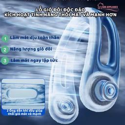 Quạt đeo cổ RTAKO GBF001 Ice Breeze Neck Hanging Fan 4000mAh Random mầu