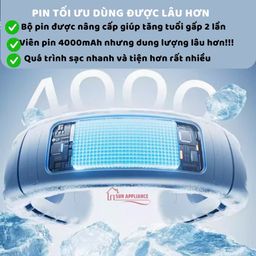 Quạt đeo cổ RTAKO GBF001 Ice Breeze Neck Hanging Fan 4000mAh Random mầu