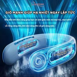 Quạt đeo cổ RTAKO GBF001 Ice Breeze Neck Hanging Fan 4000mAh Random mầu