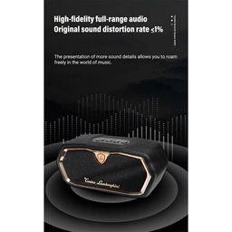 Loa Bluetooth Torino Lamborghini TL89 – Da Nappa, Logo mạ vàng 18K, có TWS, CS…