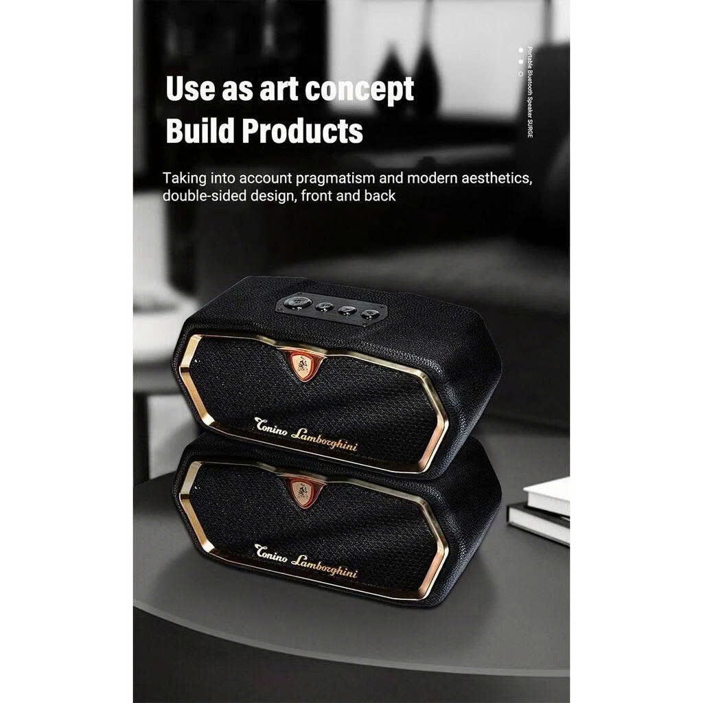 Loa Bluetooth Torino Lamborghini TL89 – Da Nappa, Logo mạ vàng 18K, có TWS, CS…
