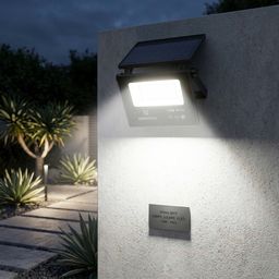 Đèn tích điện năng lượng mặt trời novatech 10w, chống nước ipx65