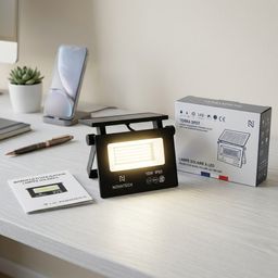 Đèn tích điện năng lượng mặt trời novatech 10w, chống nước ipx65
