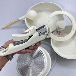 ✅ TR/GD- Bộ 3 nồi chảo UCC LIFE màu trắng