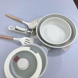 ✅ TR/GD- Bộ 3 nồi chảo UCC LIFE màu trắng