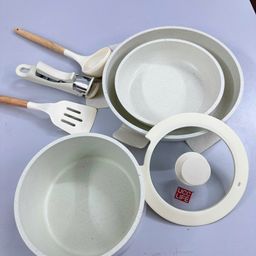 ✅ TR/GD- Bộ 3 nồi chảo UCC LIFE màu trắng
