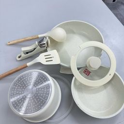 ✅ TR/GD- Bộ 3 nồi chảo UCC LIFE màu trắng