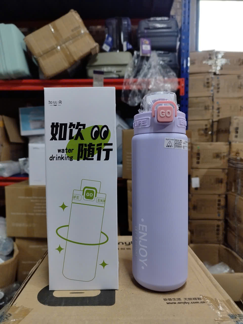 Bình Giữ Nhiệt Enjoy 680ml Thép Không Rỉ Nắp Bật Màu Sắc Thời Trang