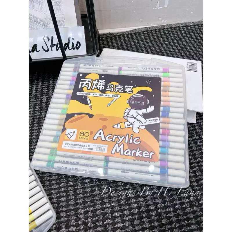 Hộp 80 màu ACRYLIC - Ảnh 6