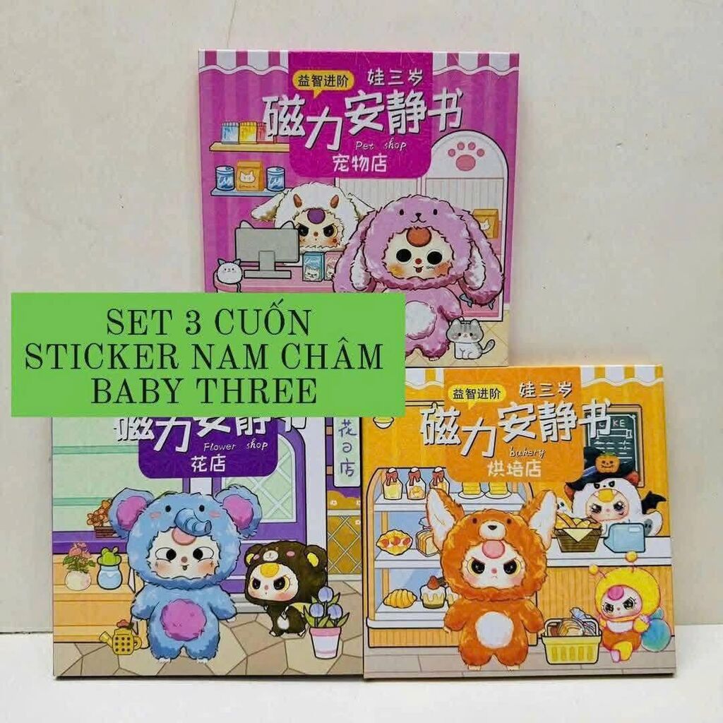 Sách dán nam châm set 3 quyển