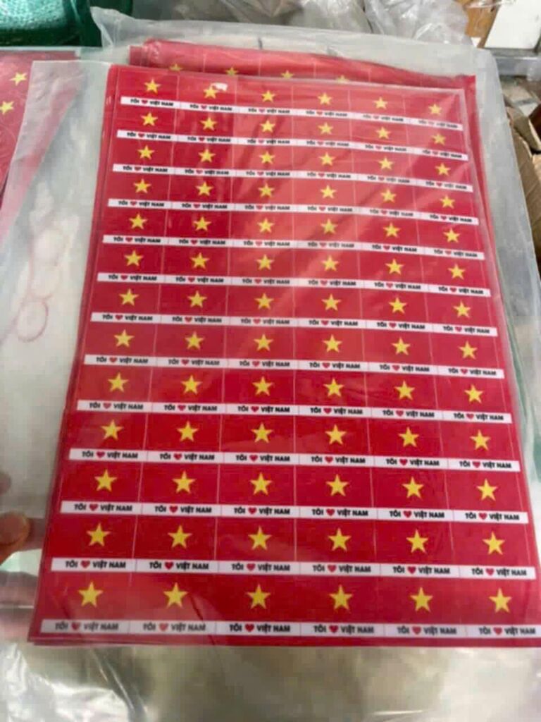 Stick cơ miếng dán  cờ đỏ sao vàng 72 miếng to - Ảnh 7