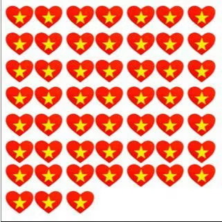 Stick cơ miếng dán  cờ đỏ sao vàng 72 miếng to - Ảnh 3