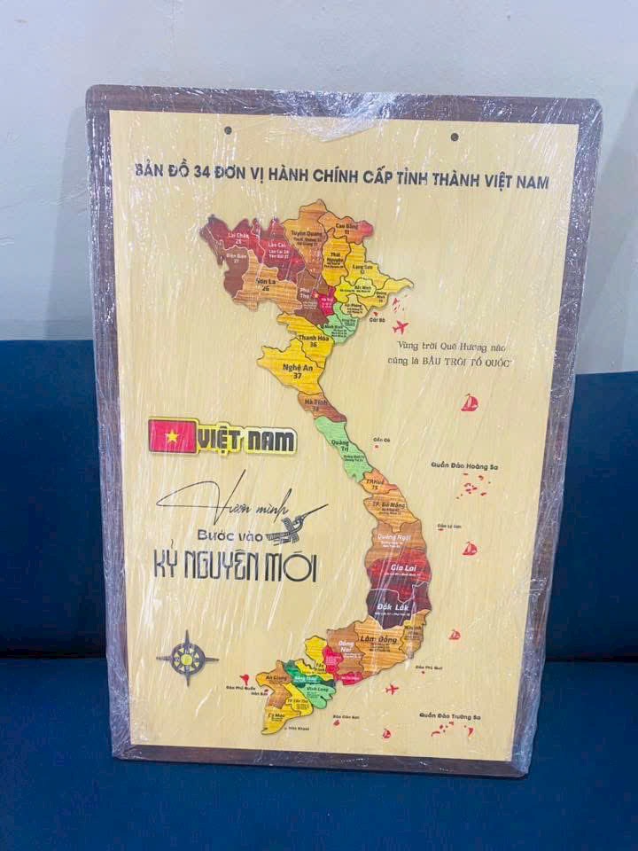 BẢN ĐỒ GỖ VIỆT NAM 34 tỉnh thành - Ảnh 2
