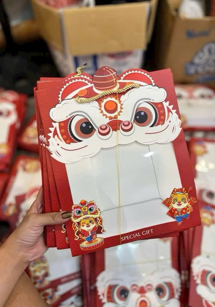 Túi hình lân mặt kính đựng quà trung thu - Ảnh 5