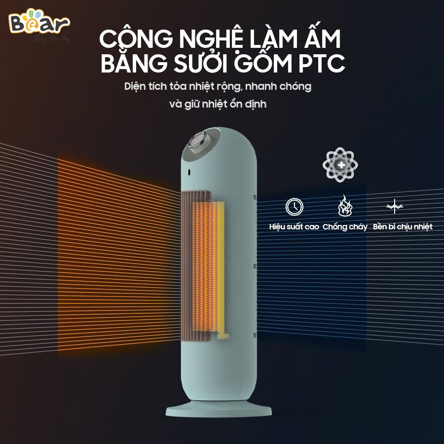 Quạt sưởi gốm Bear DNQ-C20B1 - Ảnh 3