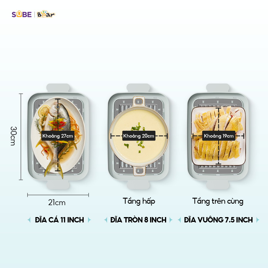 Nồi hấp điện đa năng Bear DZG-P20W7 - Ảnh 4