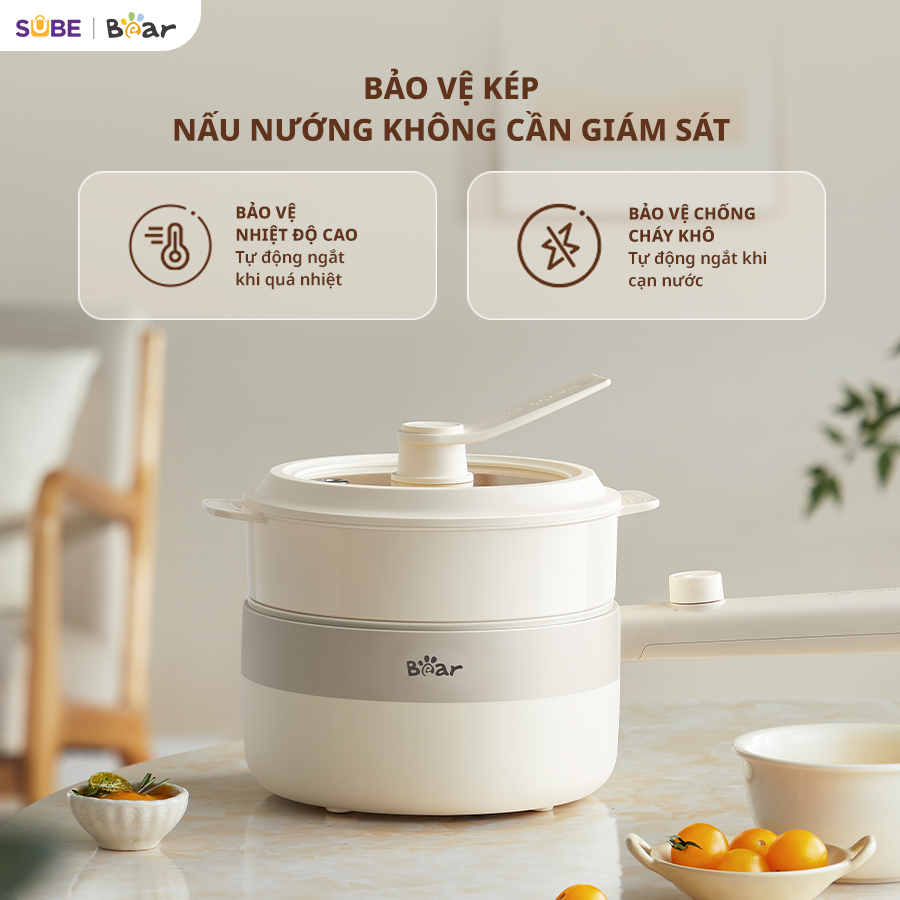 Nồi nấu điện đa năng Bear MC-4H16F - Ảnh 3