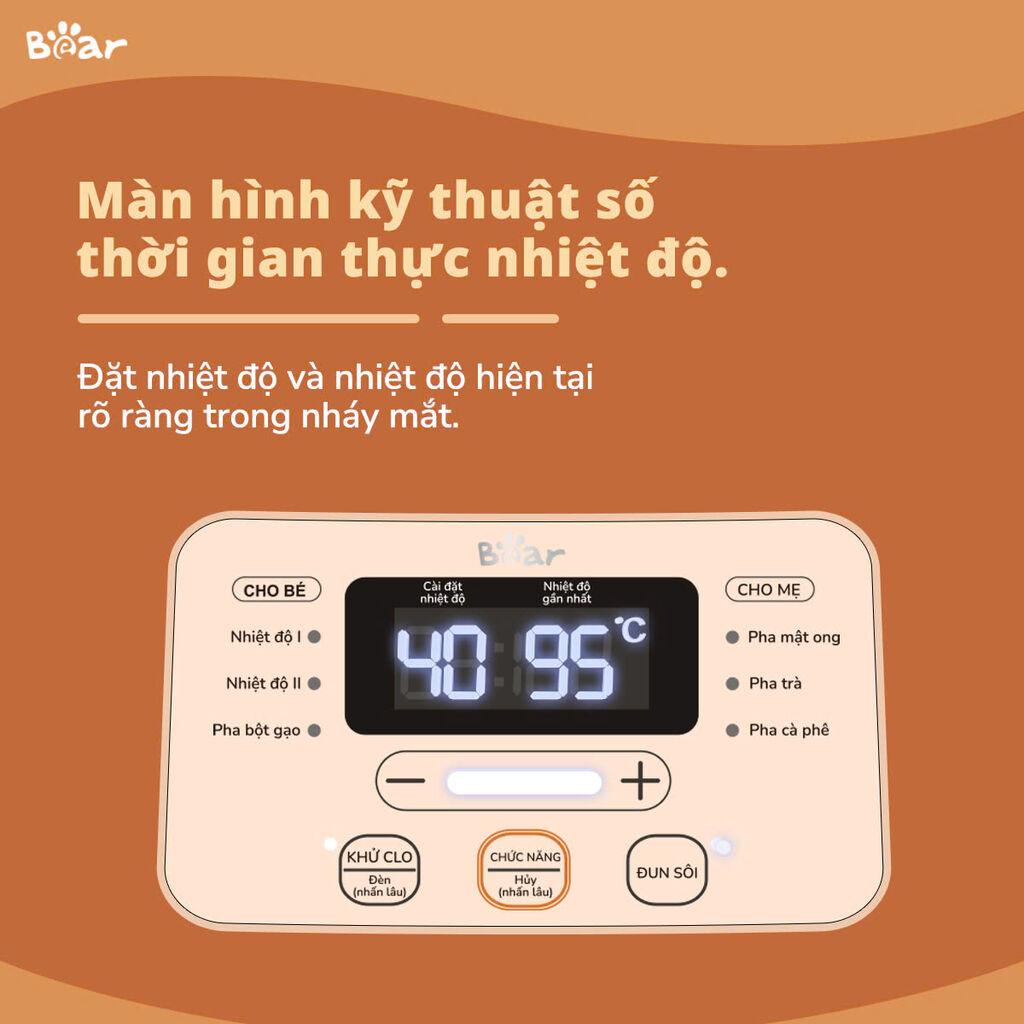 Máy hâm sữa tiệt trùng Bear WW-4H12L  - Ảnh 3
