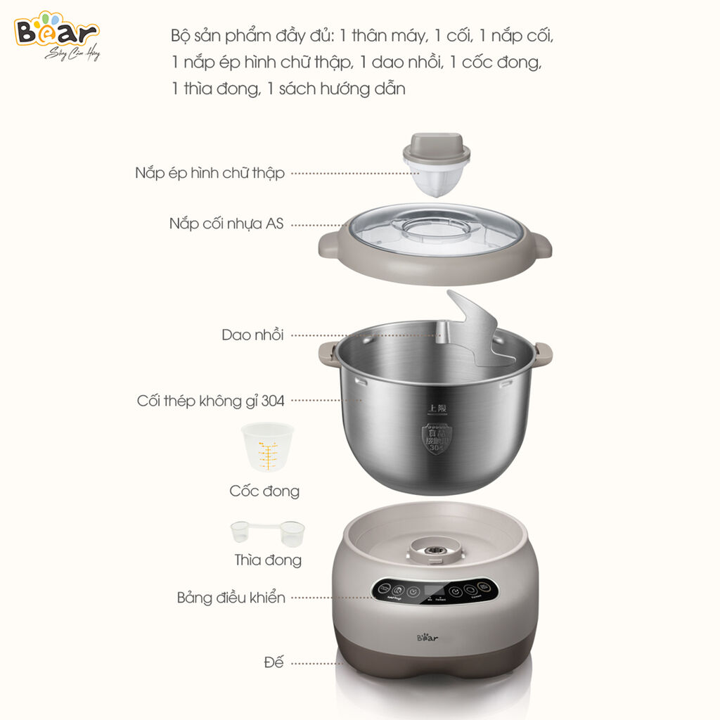  Máy trộn bột 7L Bear DM-B70V1 - Ảnh 4