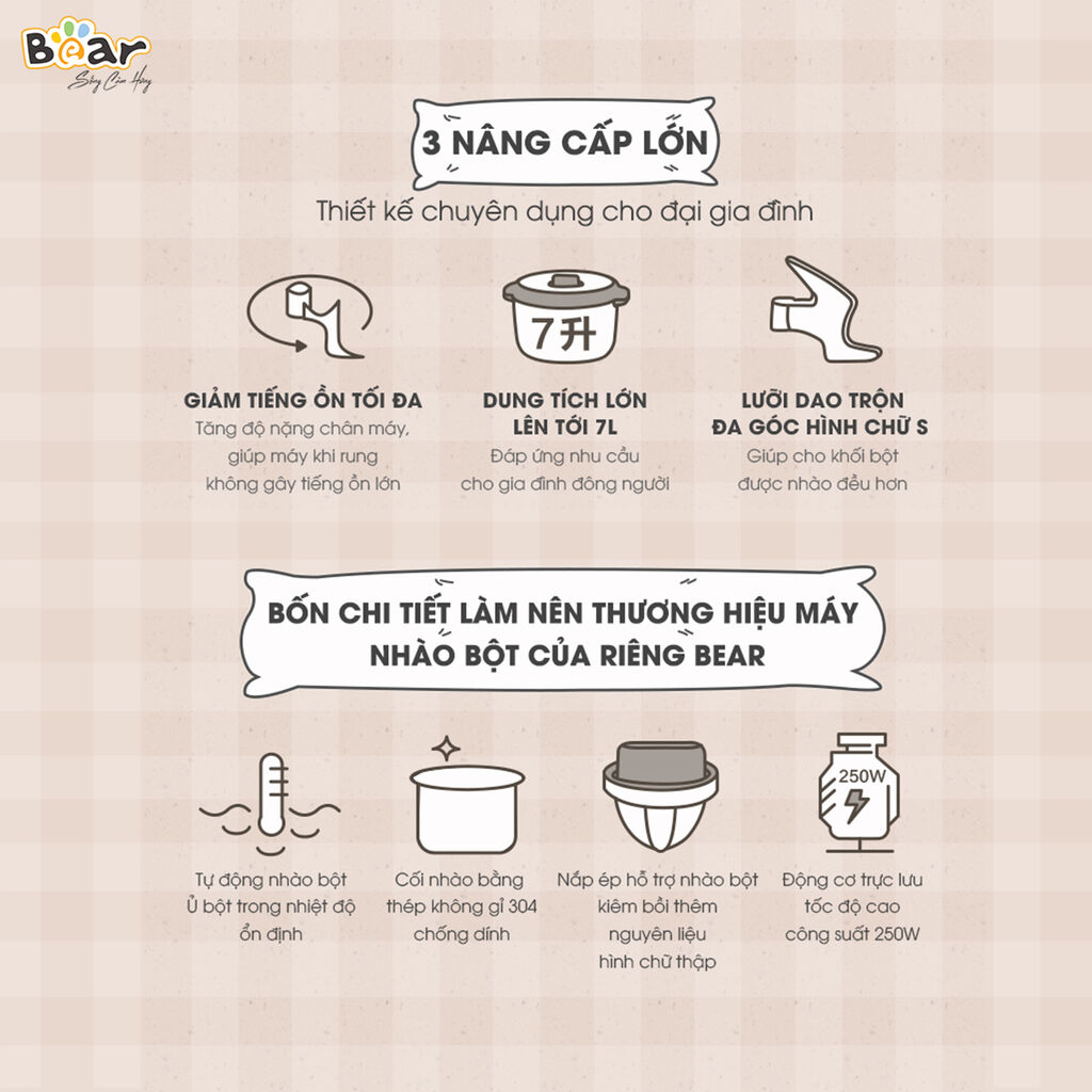  Máy trộn bột 7L Bear DM-B70V1 - Ảnh 3