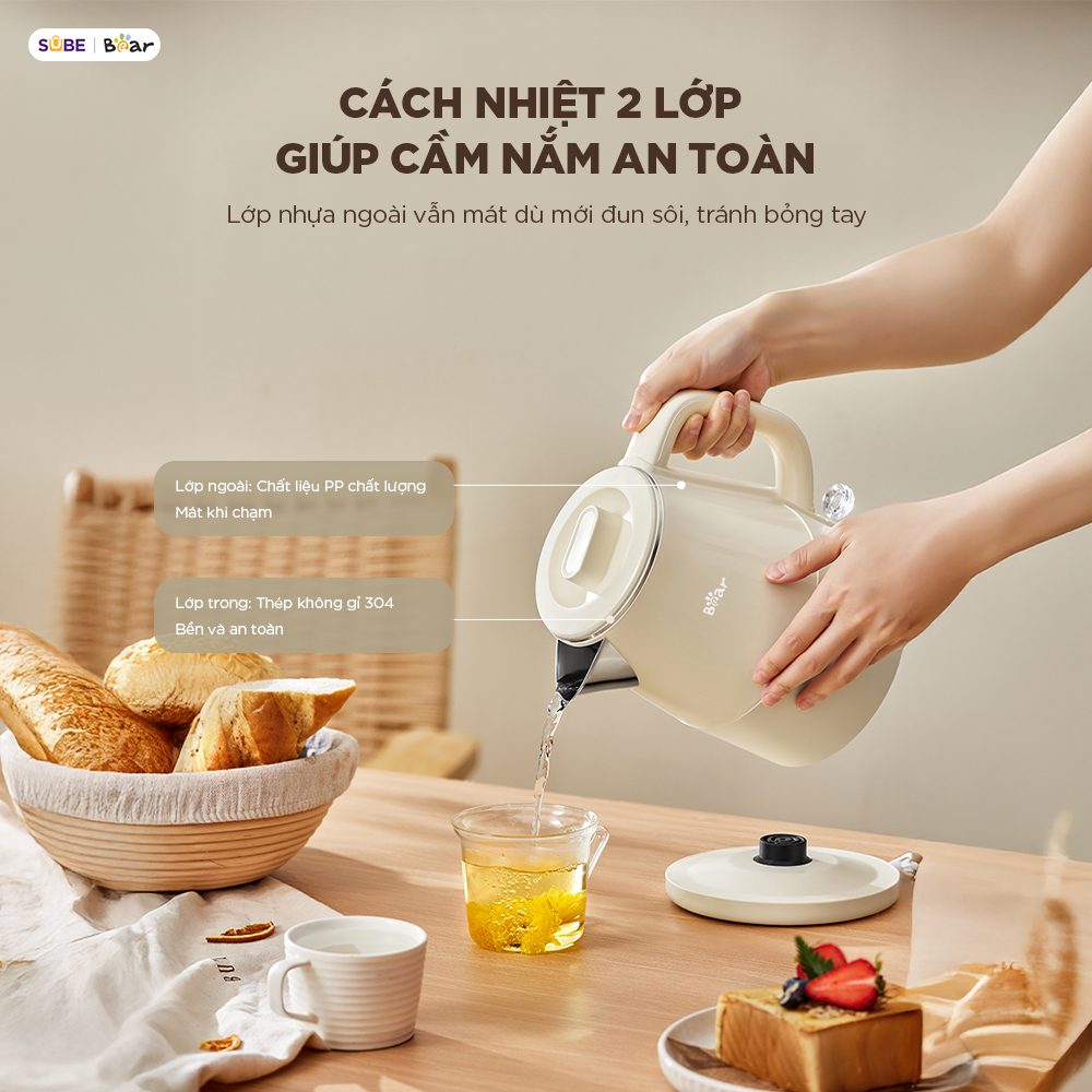 Ấm đun nước Bear 1.5L EB-5H15D - Ảnh 3