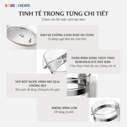 Máy Hâm Sữa OIDIRE Máy Tiệt Trùng Bình Sữa, Khử Clo, Đun Sôi Pha Sữa, Máy Nấu…