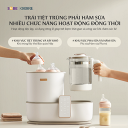 Máy Hâm Sữa OIDIRE Máy Tiệt Trùng Bình Sữa, Khử Clo, Đun Sôi Pha Sữa, Máy Nấu…