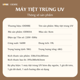 (Hàng xả đã sd) Máy Tiệt Trùng Bình Sữa 19L , Máy Tiệt Trùng Sấy Khô UV Kép Cô…