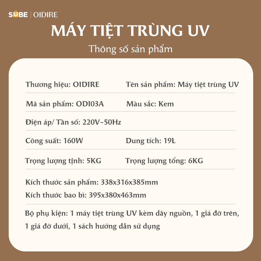(GIÁ ĐỘC QUYỀN) Máy sấy tiệt trùng Oidire ODI03A  - Ảnh 8
