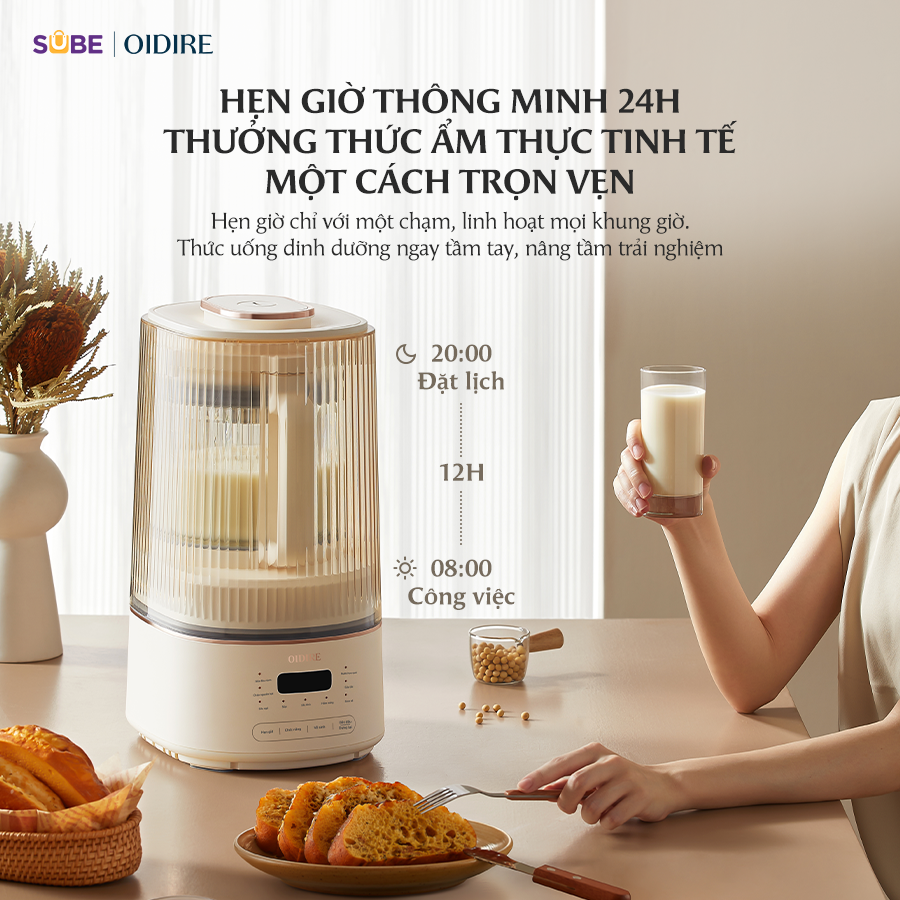 (GIÁ ĐỘC QUYỀN) Máy làm sữa hạt Oidire ODI04A - Ảnh 4