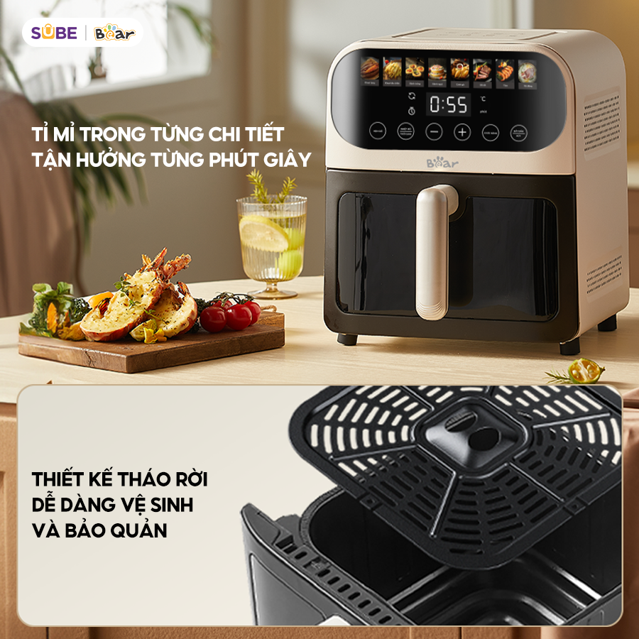 (GIÁ ĐỘC QUYỀN) Nồi chiên không dầu Bear AF-4H15J - Ảnh 5