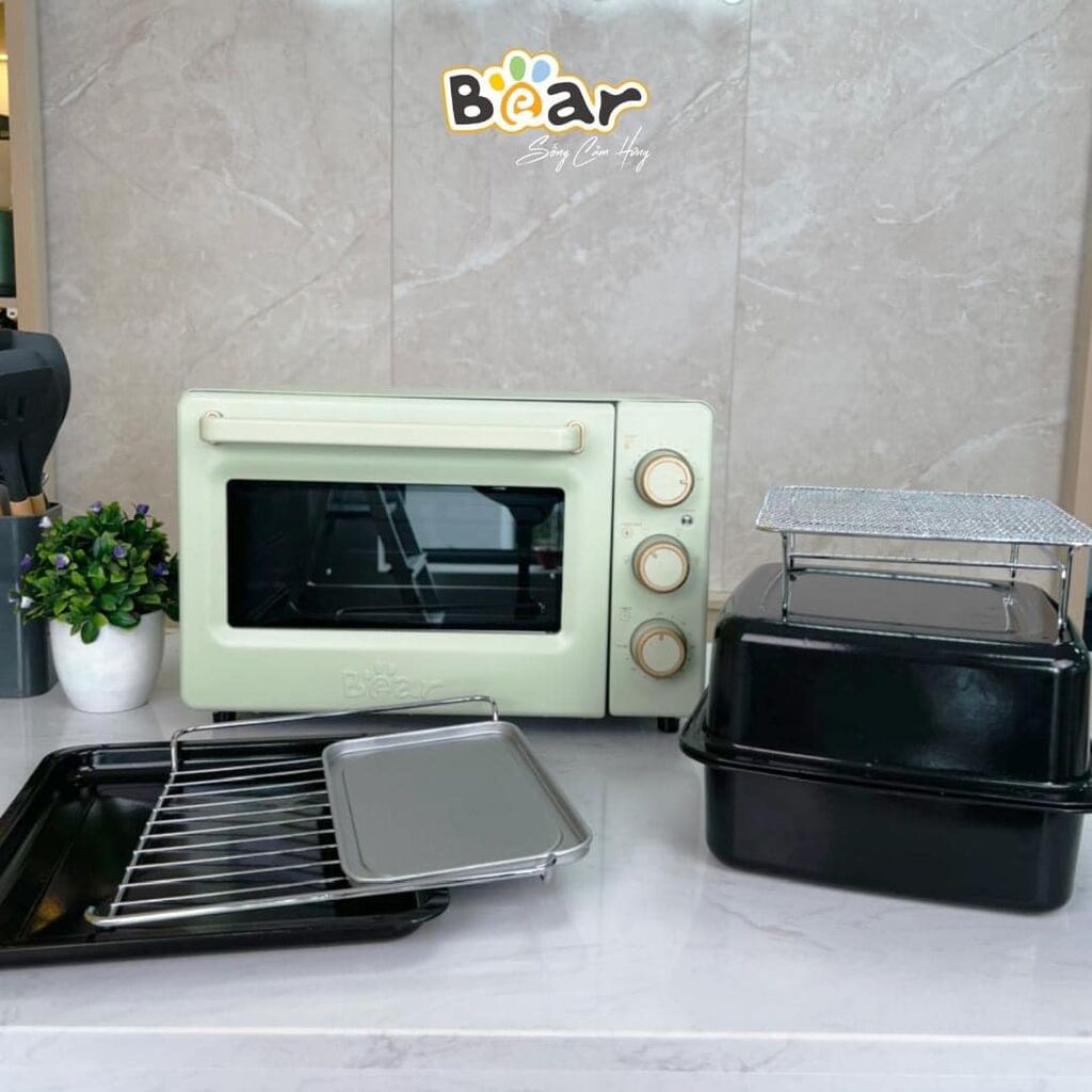 [HÀNG XẢ ĐÃ SỬ DỤNG - HƠI BẨN CÓ THỂ LAU SẠCH] LÒ CHIÊN NƯỚNG 18L BEAR C20R5