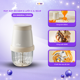 Máy xay ăn dặm 8 lưỡi 0.3L Bear CH-5H02D24 (2 màu Trắng - Vàng)