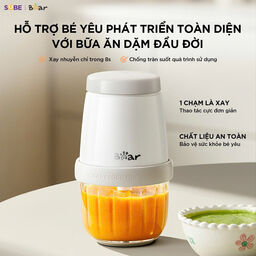 Máy xay ăn dặm 8 lưỡi 0.3L Bear CH-5H02D24 (2 màu Trắng - Vàng)